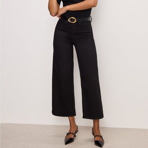 NWT Good American Good Waist Palazzo Crop Jeans